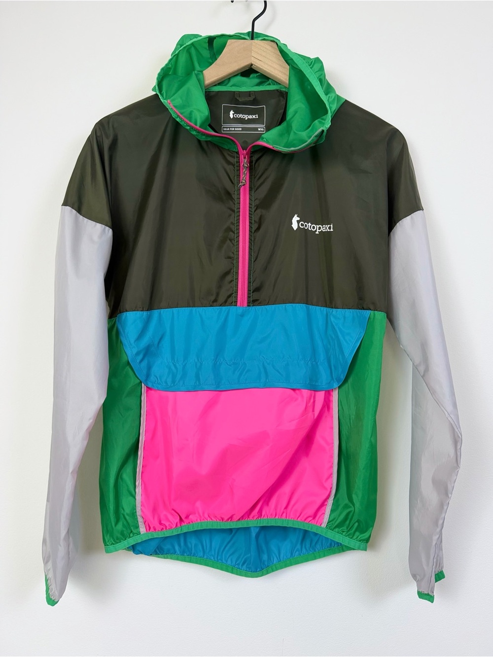 Cotopaxi Teca Technical Windbreaker Colorblock Hooded Jacket